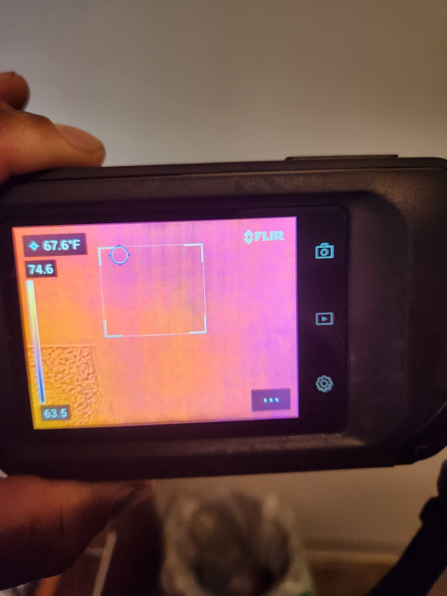 FLIR thermal imaging camera detecting hidden moisture